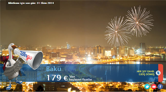 İstanbul Bakü Ucuz Uçak Bileti 179€