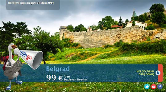 Belgrad Promosyon Uçak Bileti 99€