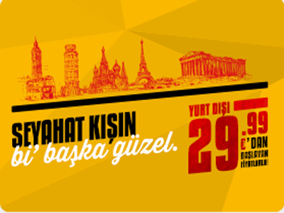 Pegasus Kış Kampanyası Yurt Dışı 29,99 €