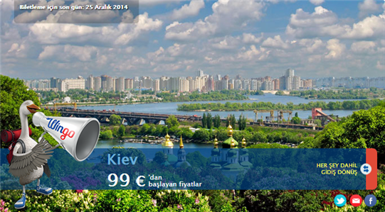 İstanbul Kiev Promosyon Uçak Bileti 99€ 