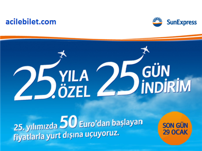 25. Yıla Özel 50€'dan Başlayan Fiyatlar!