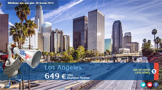 Los Angeles Promosyon Uçak Bileti 649€