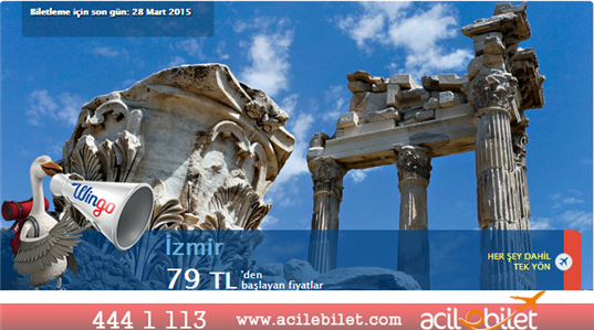 İzmir Promosyon Uçak Bileti 79 TL