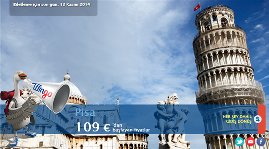 İstanbul Pisa Promosyon Uçak Bileti 109€