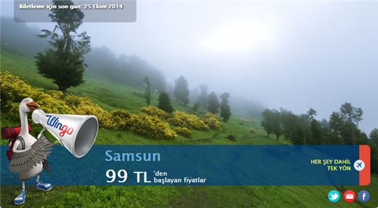 Samsun Ekonomik Uçak Bileti 99TL